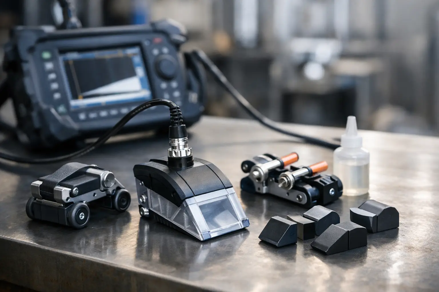 PAUT wedge accessories that save setup time